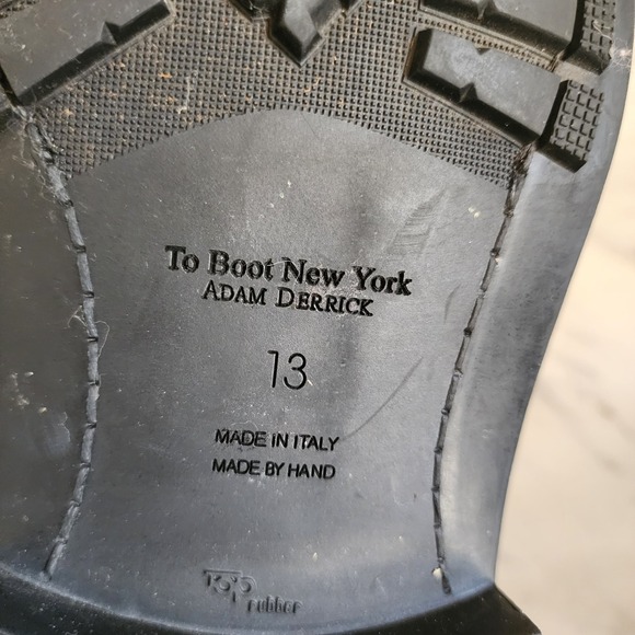 To Boot New York Adam Charleston S1 Black Leather Chelsea Boots Size 13 main image 10